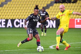 Gelson Martins et Nicolas Pallois, match Nantes-AS Monaco
