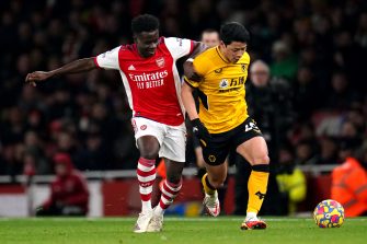 Bukayo Saka, match Arsenal-Wolverhampton