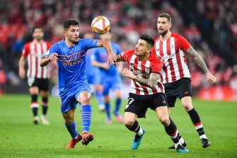 Hugo Duro et Yuri Berchiche, match Athletic Bilbao-FC Valence