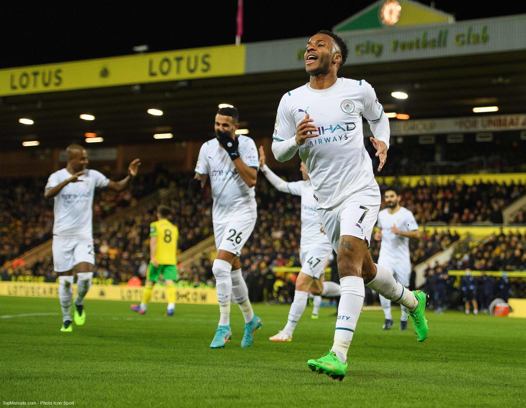 Premier League : Man City se balade à Norwich avec un triplé de Sterling