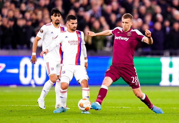 Houssem Aouar, match West Ham United-OL Olympique Lyonnais