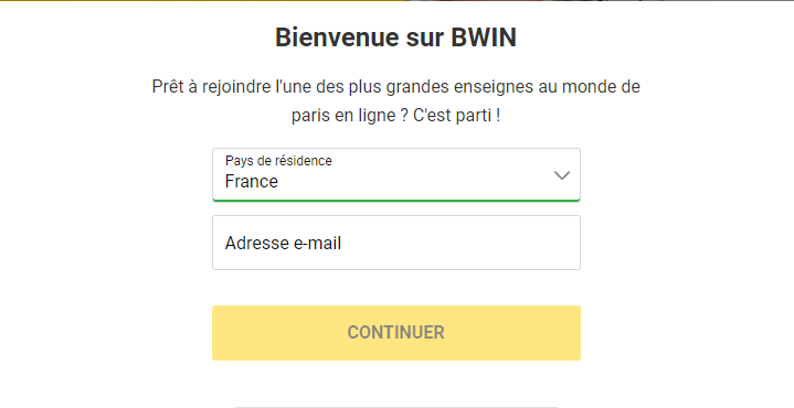 Code promo bwin