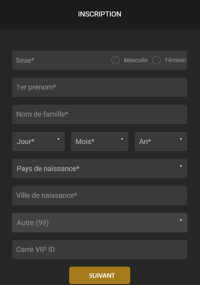 Inscription barriere bet