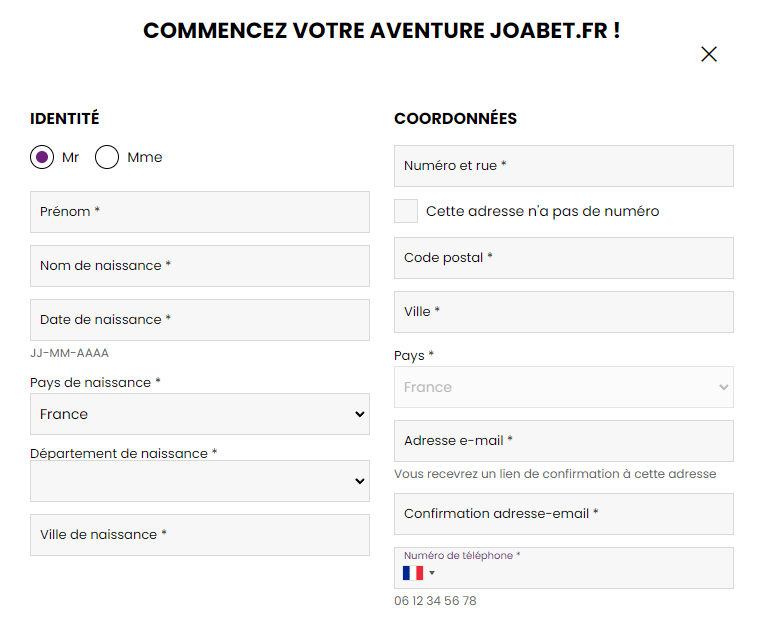 Inscription Joabet