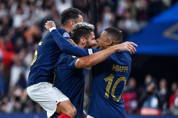 Jonathan Clauss Olivier Giroud Kylian Mbappé Equipe de France