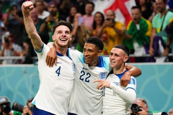 Declan Rice Jude Bellingham Phil Foden Angleterre