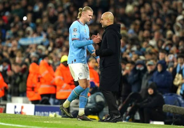 Josep Guardiola Erling Haaland Manchester City Man City