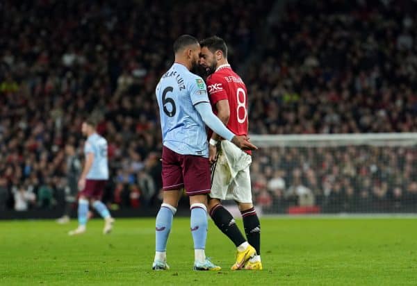 Douglas Luiz Bruno Fernandes Aston Villa Manchester United