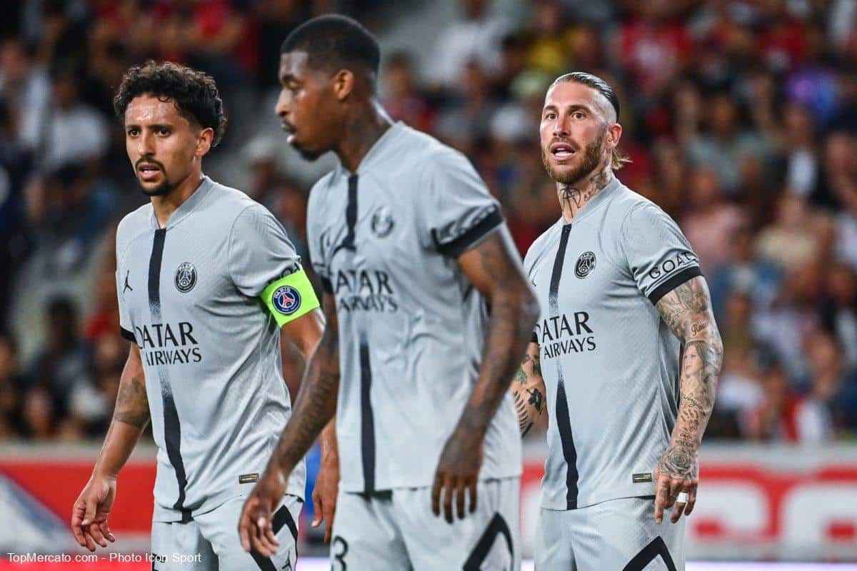 Marquinhos Presnel Kimpembe Sergio Ramos PSG