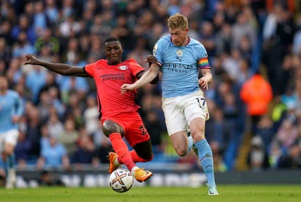 Moises Caicedo Kevin De Bruyne Manchester City Brighton