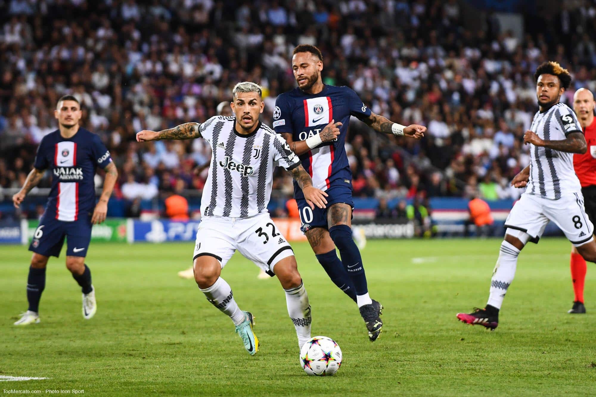 Leandro Paredes Neymar Juventus PSG