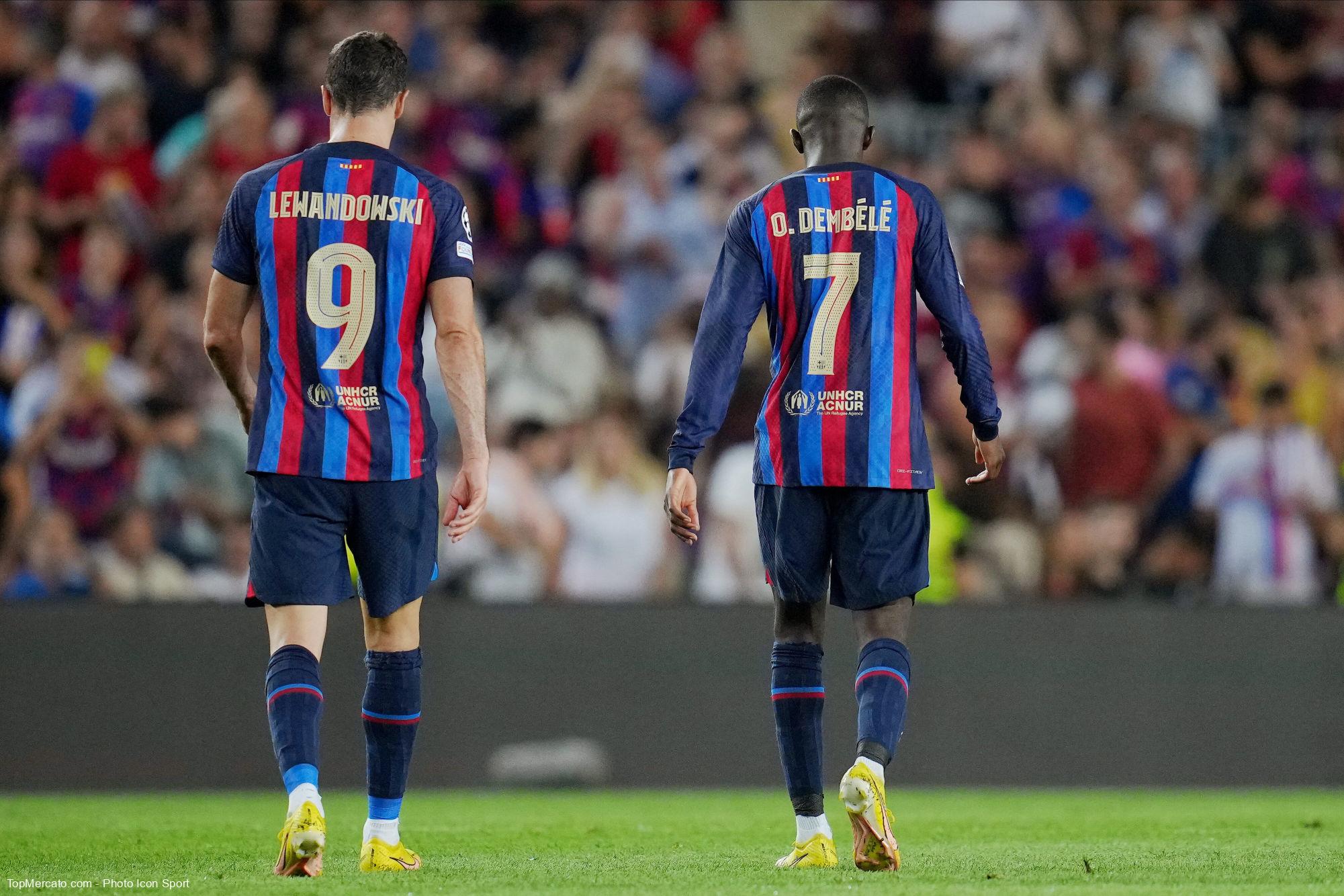 Robert Lewandowski Ousmane Dembele FC Barcelona