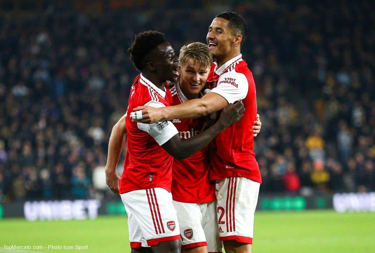 Bukayo Saka Martin Odegaard William Saliba Arsenal