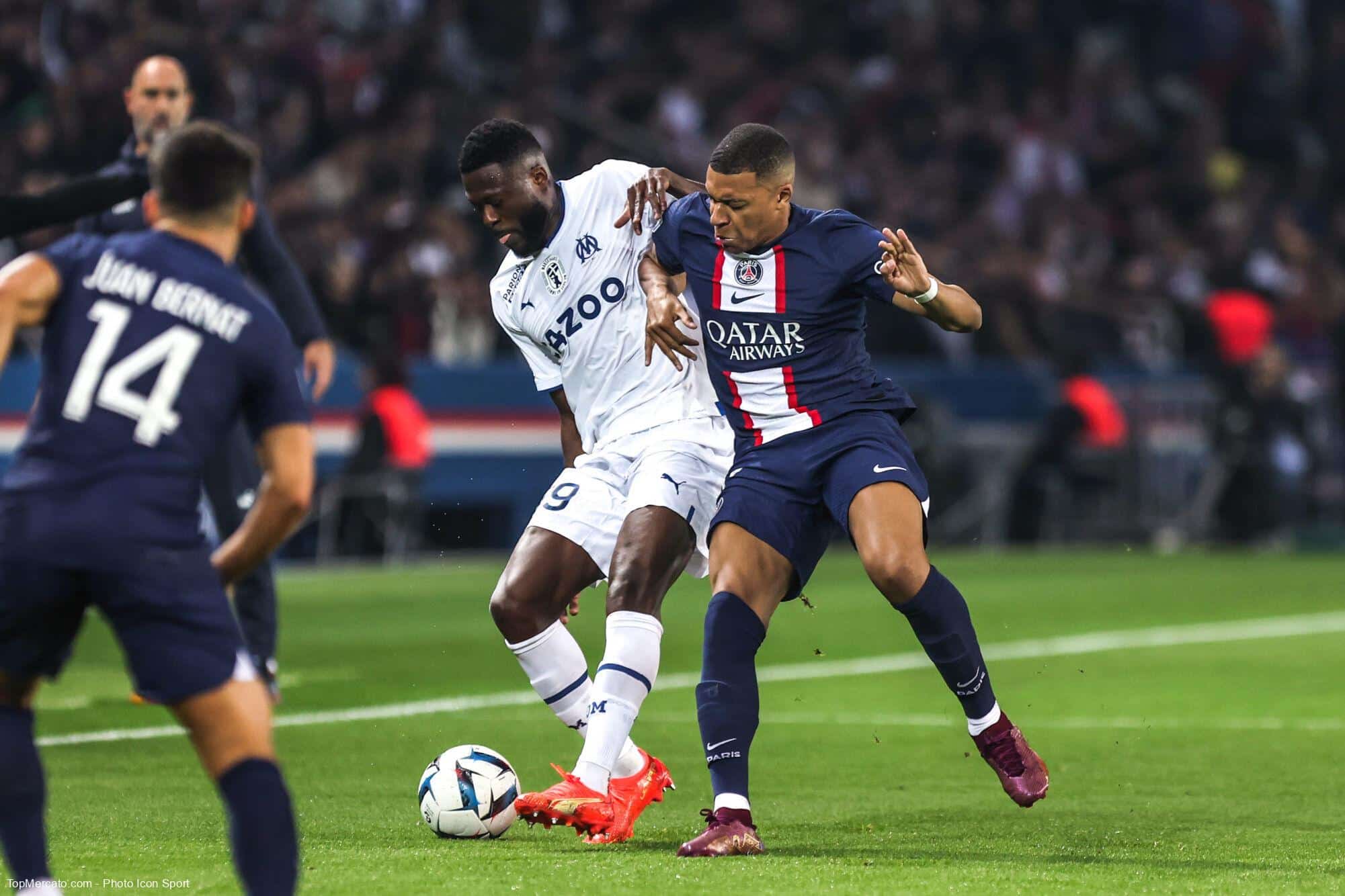 Chancel Mbemba Kylian Mbappé OM PSG