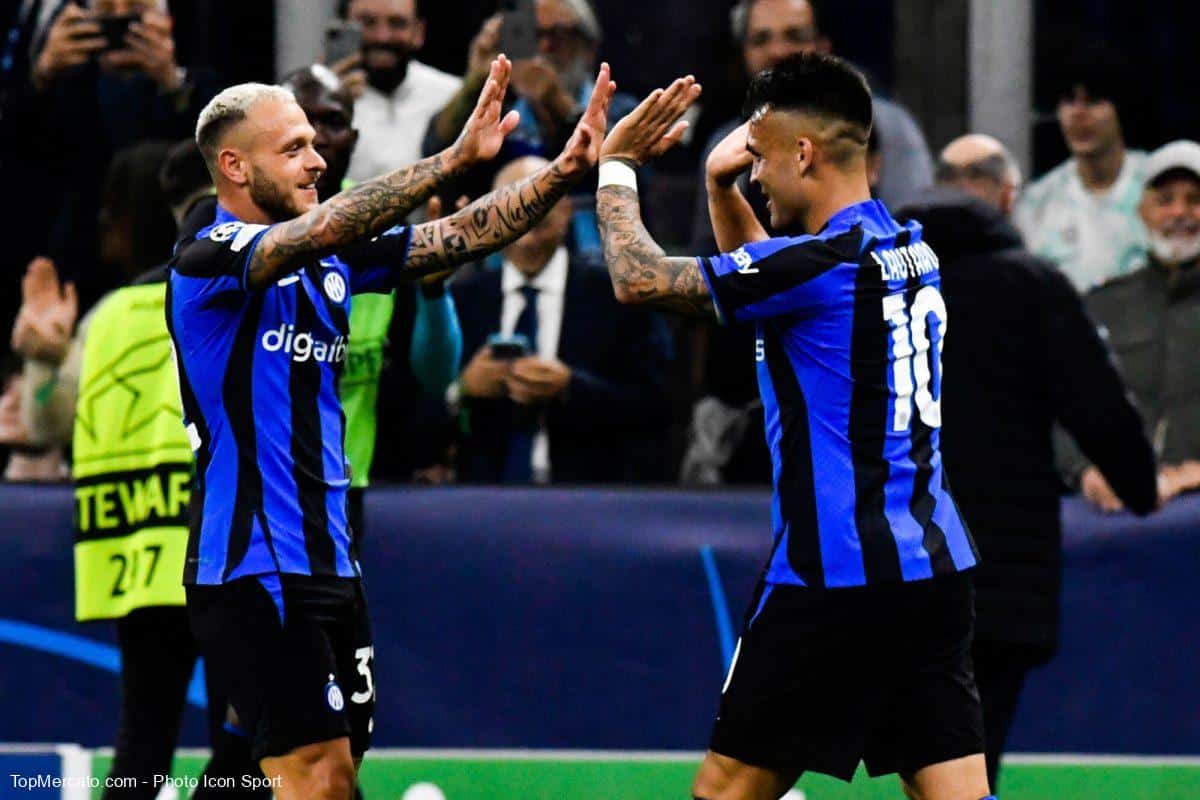 Federico Dimarco Lautaro Martinez Inter