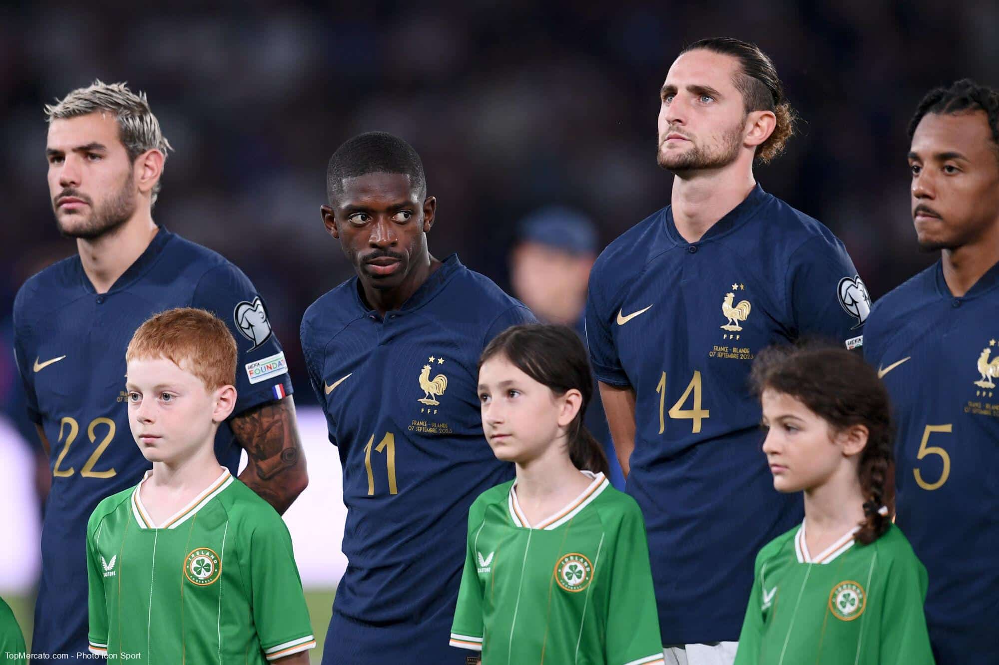 Théo Hernandez Ousmane Dembélé Adrien Rabiot Jules Koundé France
