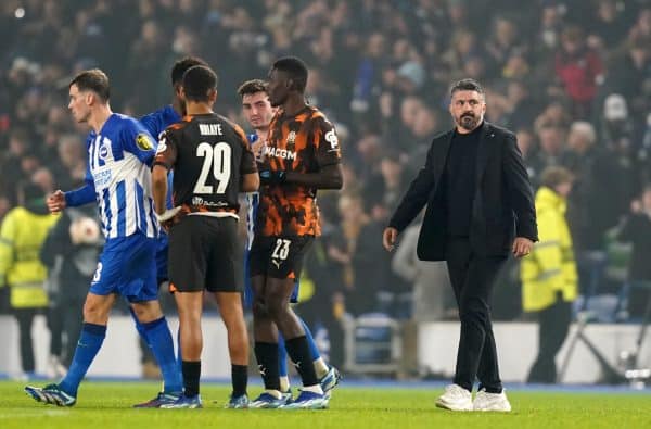 OM : Brighton n'a rien volé, Gattuso cash avec ses joueurs après la défaite